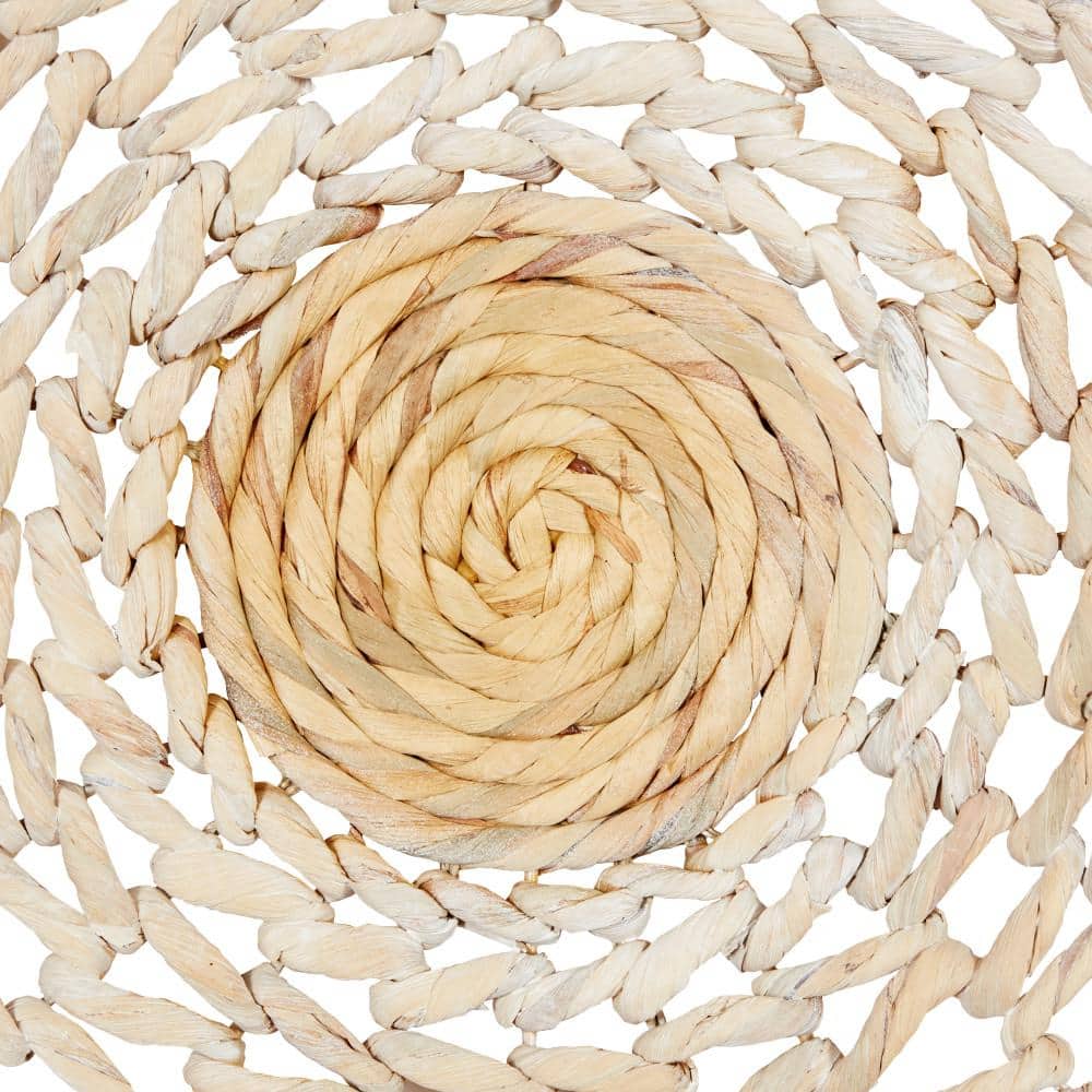 Cream Seagrass Handmade Woven Circular Wall Basket Set