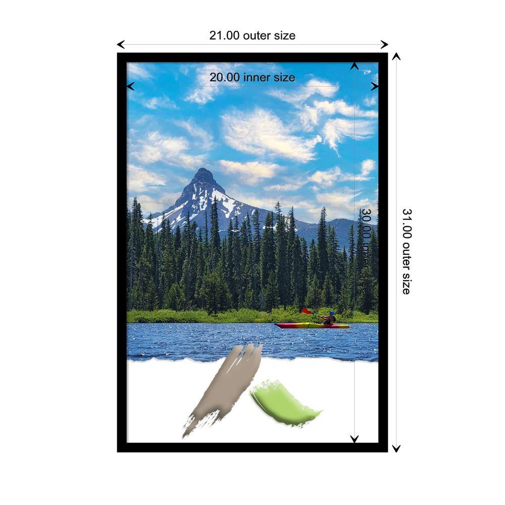 Black Matte Wood Single Photo Wall Frame 31.1" x 21.1"