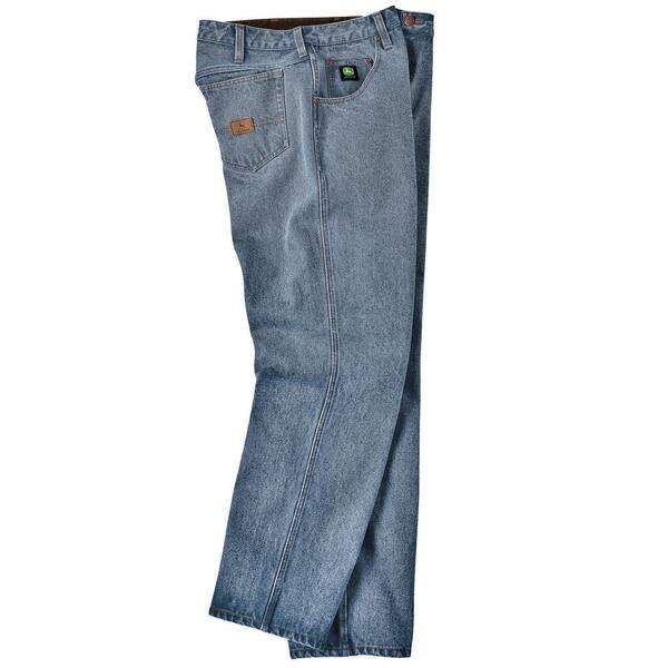 John Deere 34 in. x 34 in. Denim 5-Pocket Jean in Pepper Wash