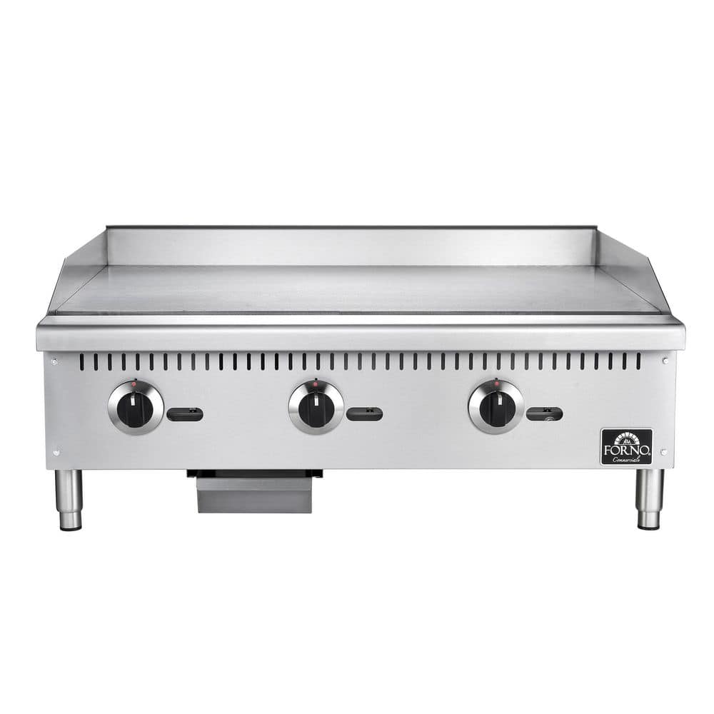 Commerciale 36 Inch Gas Griddle, 3 Burners, 90,000 BTUs, Carbon Steel Plate, Stainless Steel price history on PriceWatchPro