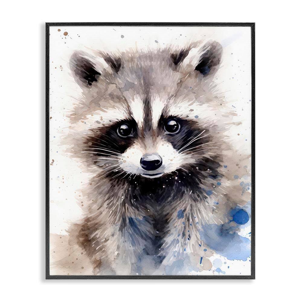 Woodland Nursery Raccoon by Franklyn Gregory Black Framed Animal Giclee Art Print 30 in. x 24 in. price history on PriceWatchPro