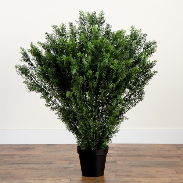 Nearly Natural 4 ft. Artificial Green Cedar Bush UV Resistant