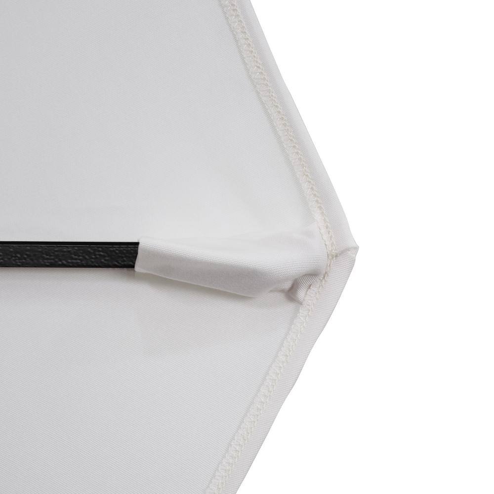 11 ft. Terracotta Aluminum Market Patio Umbrella with Crank Lift