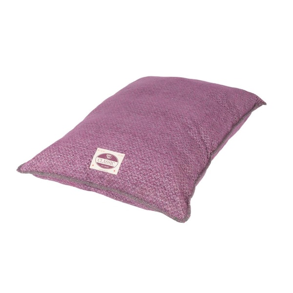Happy Tails Medium 36 in. x 27 in. Chenille Pet Bed Purple