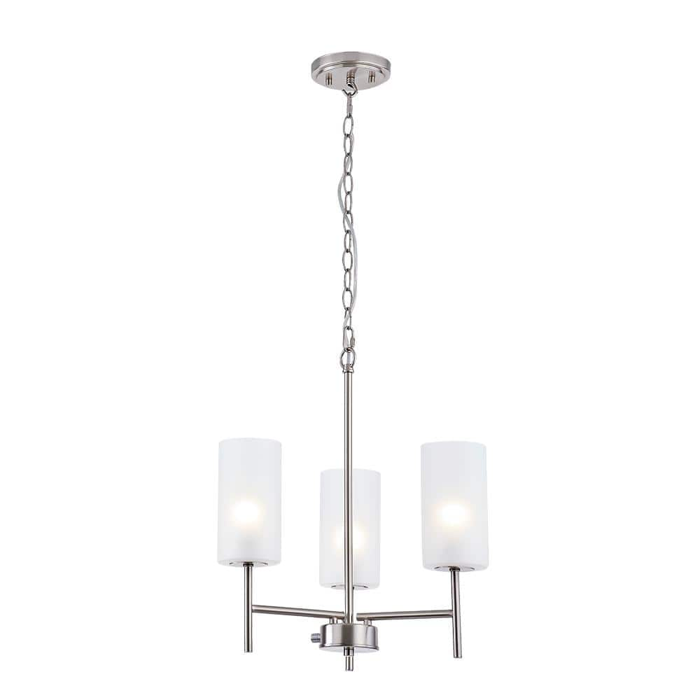 Home Decorators Collection 3-Light Chandelier Modern Brushed Nickel ...