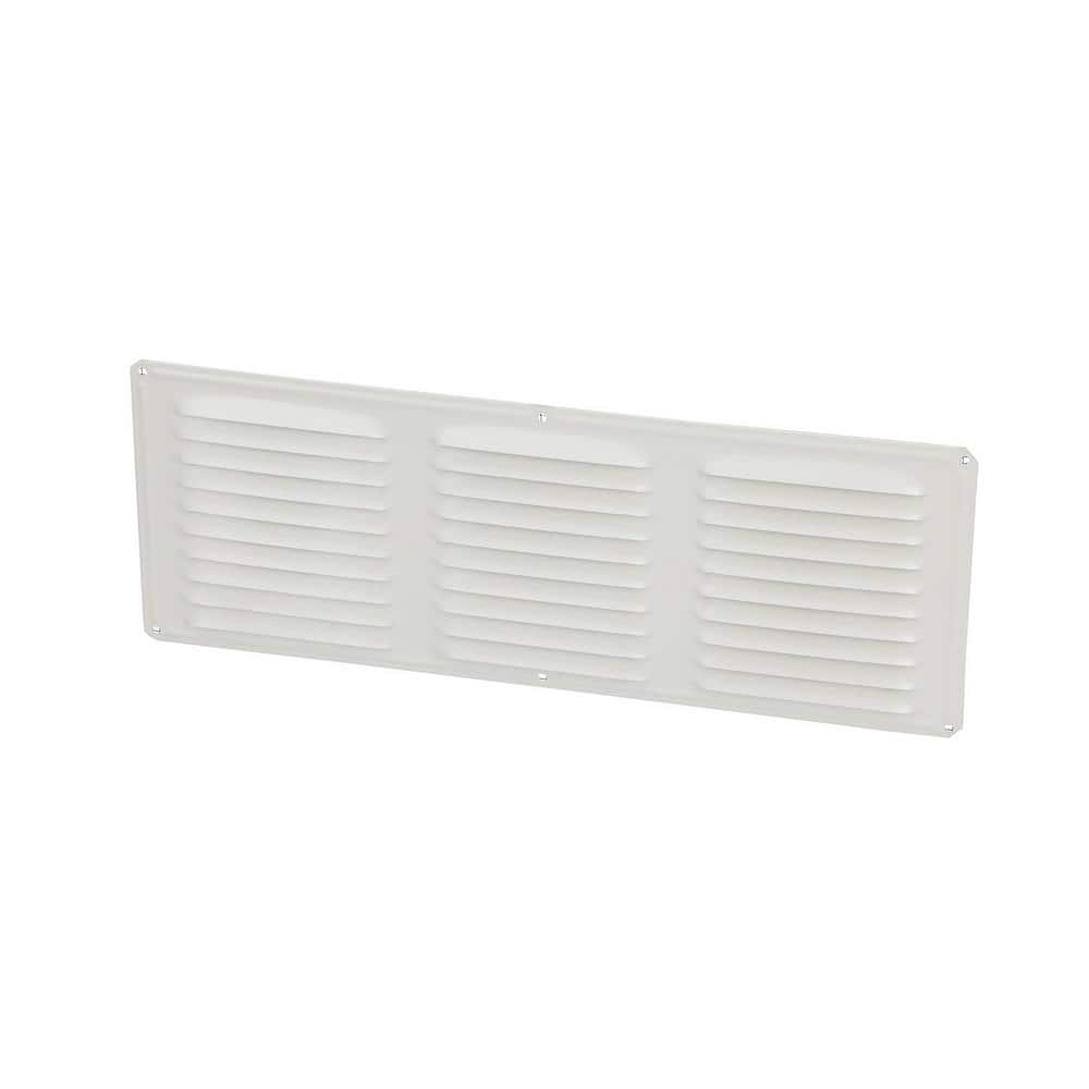 16 in. x 6 in. Rectangular White Screen Included Aluminum Soffit Vent (24-P