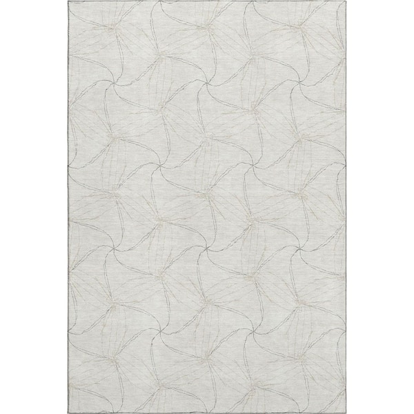 Addison Rugs Mayfield Premium Machine Washable Abstract AMF968 Ivory 5 ft. x 7 ft. 6 in. Area Rug