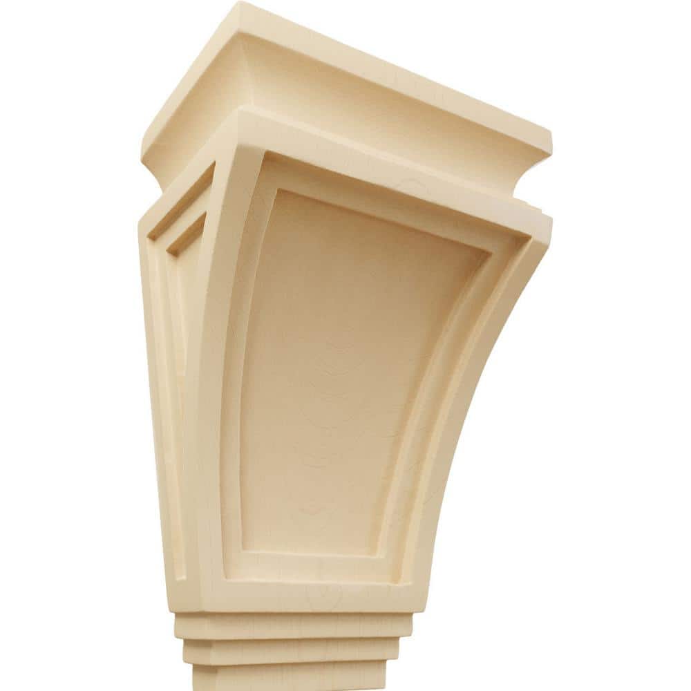 Unfinished Maple Traditional 6" x 4" x 9" Corbel