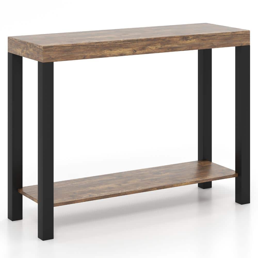 2-Tier Home Bar Table, Open Shelves for Storage, Kitchen Pub Console Table for Entertaining price history on PriceWatchPro