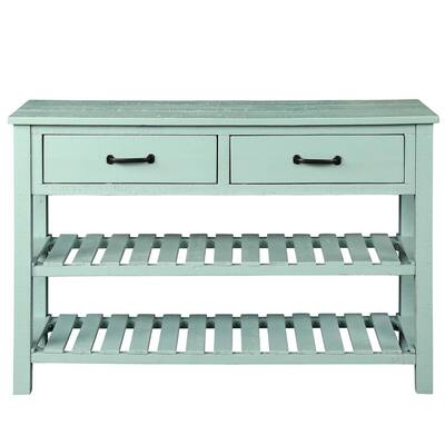 Boyel Living 45 In Retro Blue Standard, Teal Blue Console Table