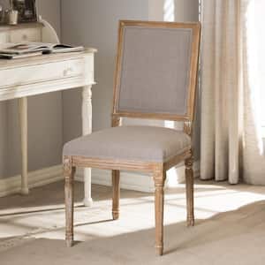 Clairette Beige Fabric Upholstered Dining Chair