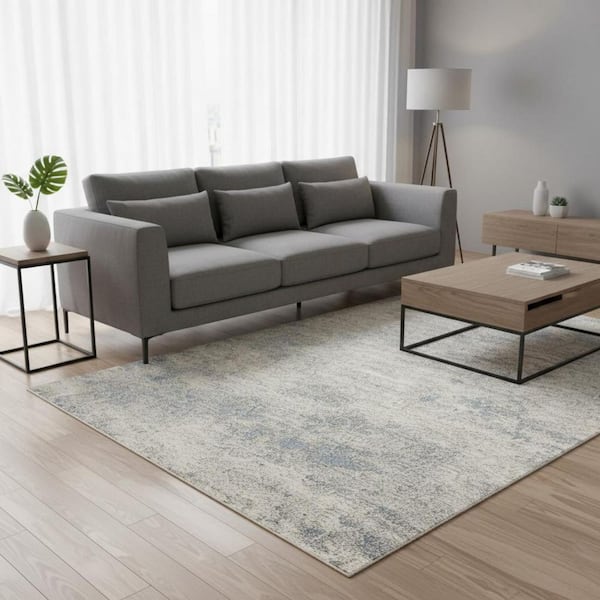 Blue 5 x 8 ft. Woven Abstract Rectangle Indoor Area Rug