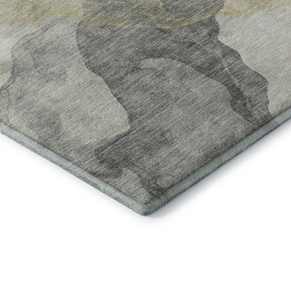 Mayfield Premium Machine Washable Abstract AMF2109 Beige 10 ft. x 14 ft. Area Rug