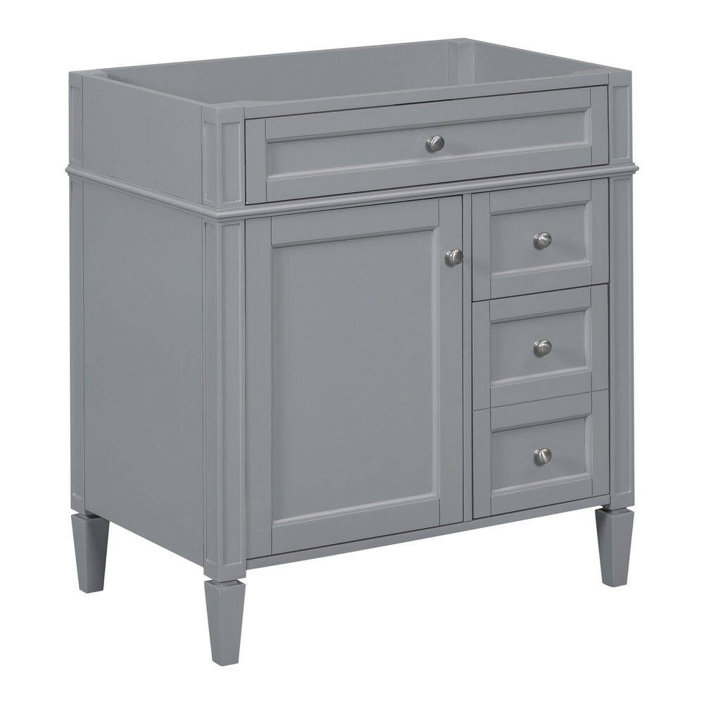 30 in. Bath Vanity Cabinet without Top Sink, w/ 2-Drawer and Shelf, Floor Mount Bathroom Storage Vanity Cabinet in Grey price history on PriceWatchPro