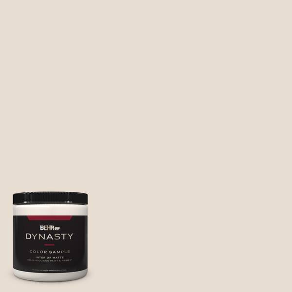 BEHR DYNASTY 8 oz. #ICC-11 Designer White Matte Stain-Blocking Interior/Exterior  Paint and Primer Sample DY60016 - The Home Depot