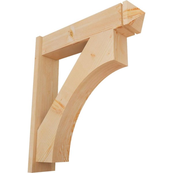 Ekena Millwork 8 in. x 36 in. x 32 in. Douglas Fir Westlake Arts and Crafts Smooth Outlooker