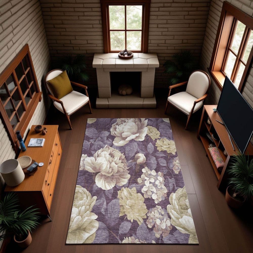Mayfield Premium Machine Washable Abstract AMF1561 Beige 8 ft. x 10 ft. Area Rug price history on PriceWatchPro