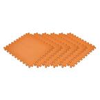 Orange 24 in. x 24 in. x 0.47 in. Foam Interlocking Floor Mat (6-Pack)