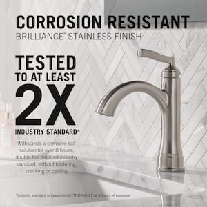 Faryn Single Handle Single Hole Bathroom Faucet in Brushed Nickel