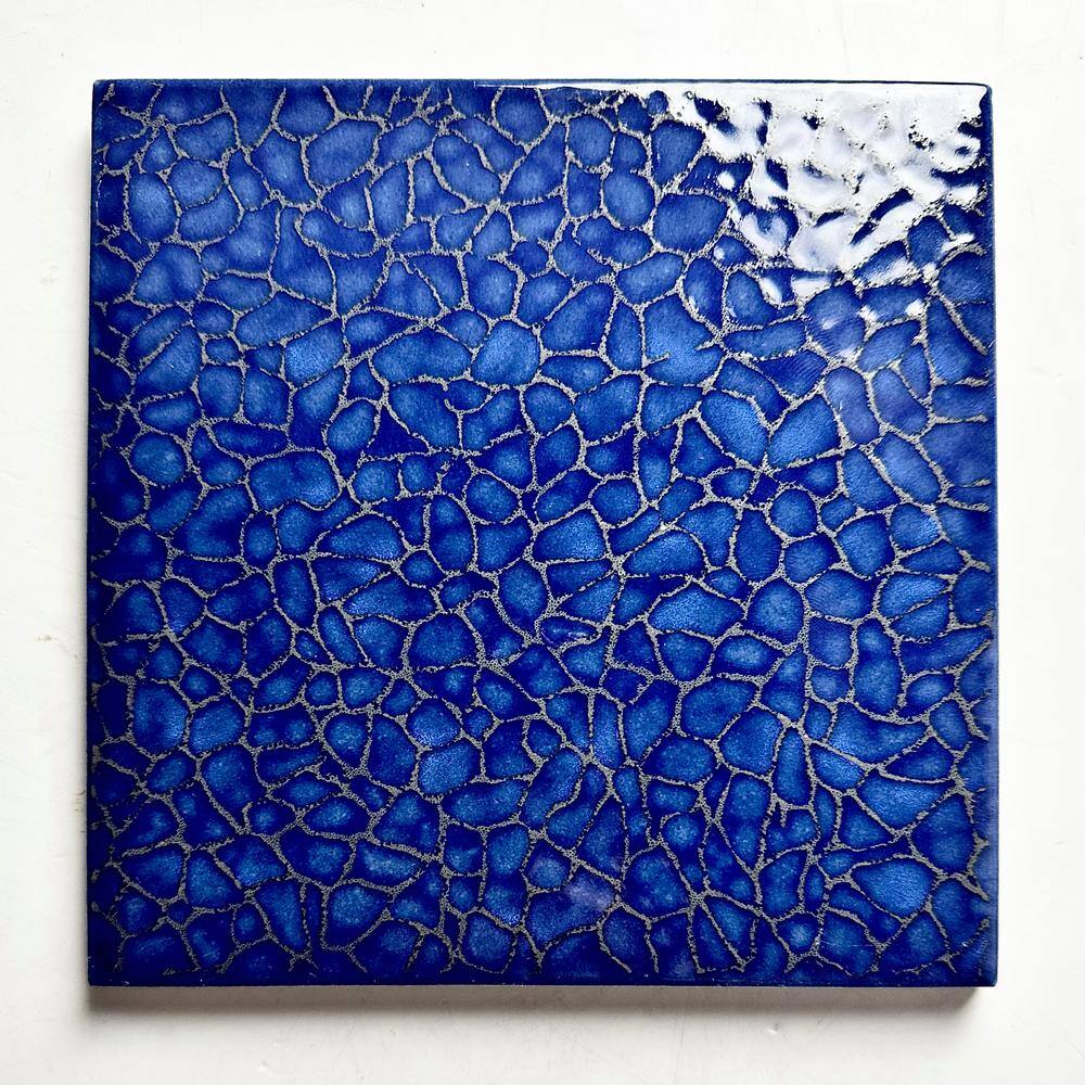ABOLOS Monet Square 6 in. x 6 in. Glazed Ocean Blue Porcelain Decorative Wall and Pool Tile (1 sq.ft/Case) AHMWTJHEX-BG