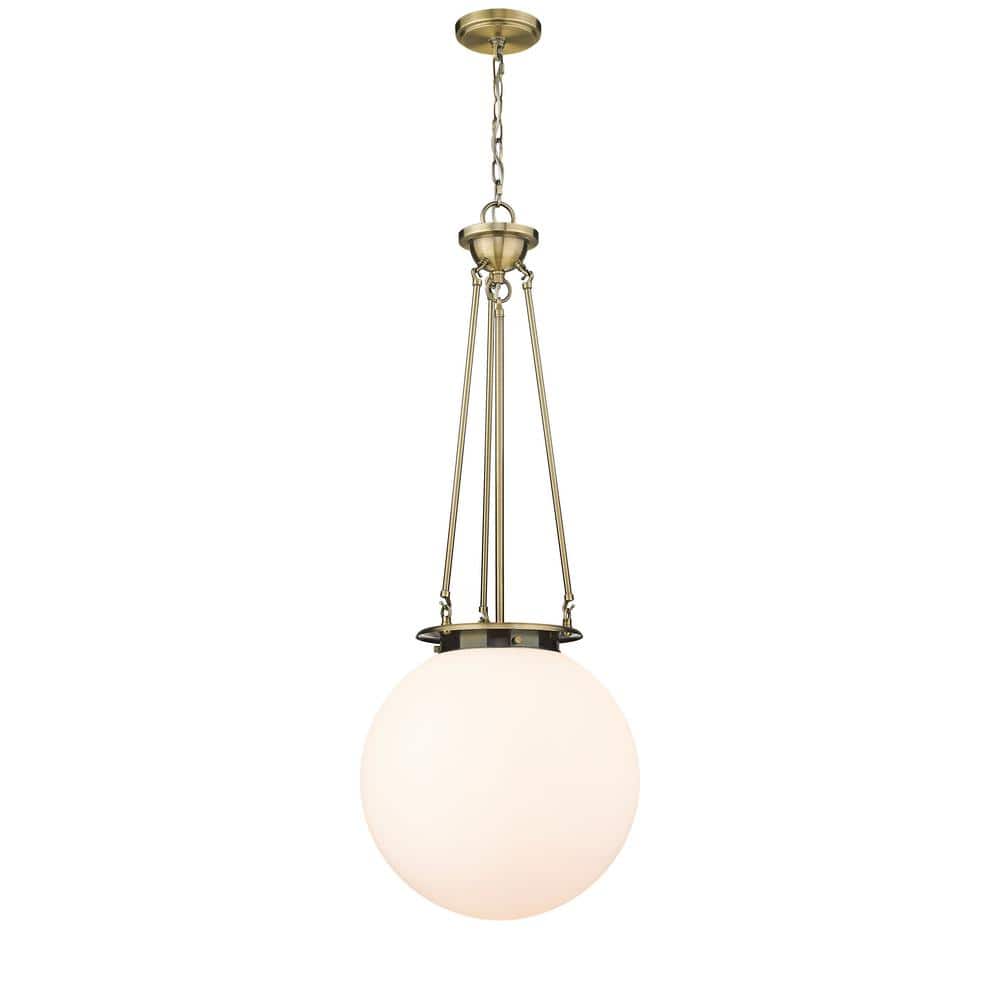 Beacon 100-Watt 1-Light Antique Brass Shaded Mini Pendant Light with Painted Glass Shade price history on PriceWatchPro