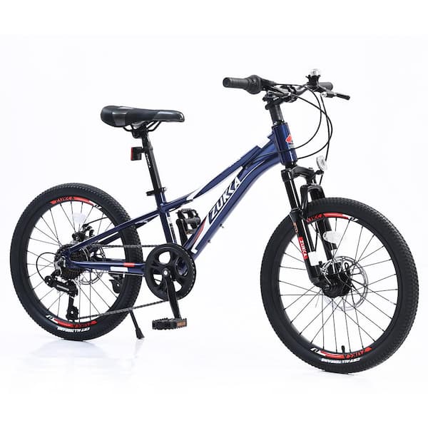 20 in. 7-Speed Girls and Boys Aluminum Alloy Mountain Bike in Blue