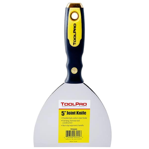ToolPro 5 in. Ergo-Grip Hammer Head Joint Knife with Flexible Carbon Steel Blade