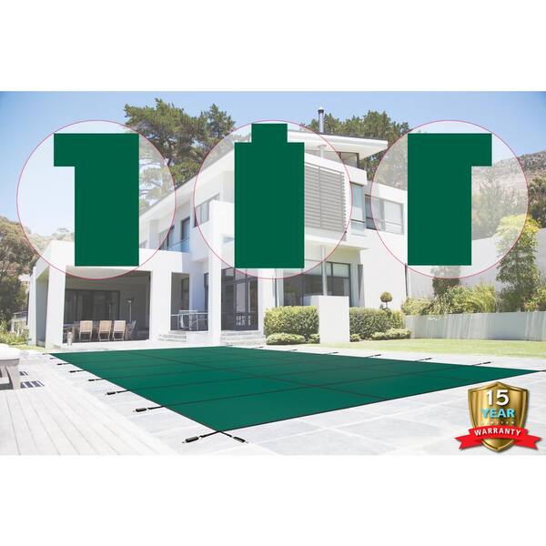 10 ft. x 16 ft. Pool Leaf Net Cover Rectangle Inground Swimming Pool Cover with Reinforcement Edge for Catching Leaves