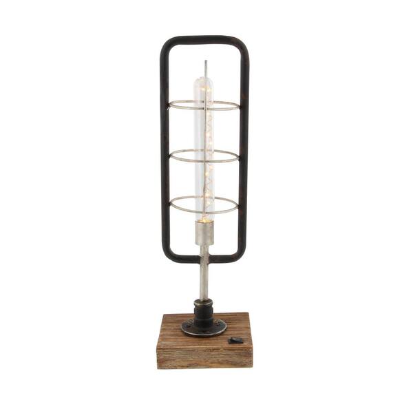 Litton Lane Black Metal Industrial Candle Lantern