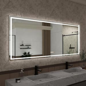 Spring 72 in. W x 30 in. H Rectangular Frameless LED Wall Bathroom Vanity Mirror