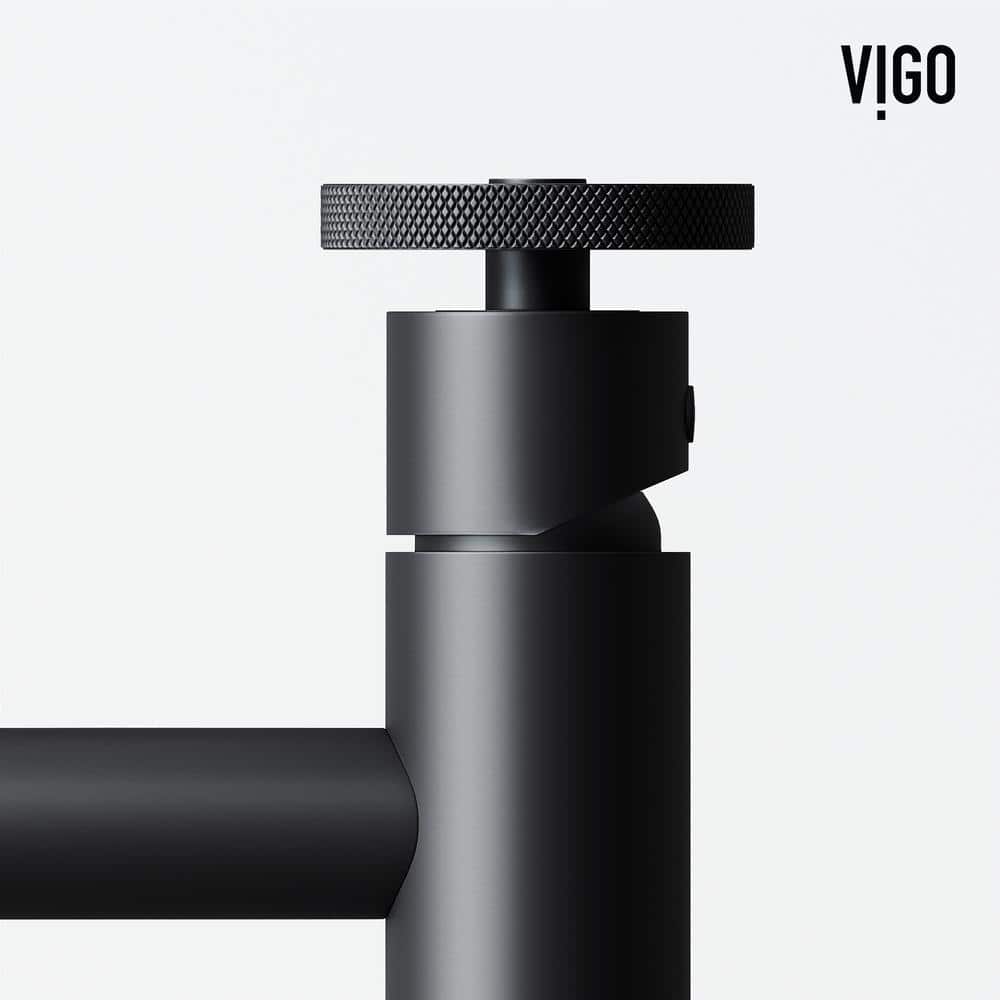 Cass Industrial-Chic Matte Black Nickel Vessel Bathroom Faucet