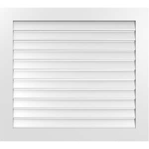 40" x 36" Vertical Surface Mount PVC Gable Vent: Functional with Standard Frame