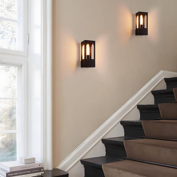 SILJOY Farmhouse Black Wall Sconces Bathroom Vanity Wall