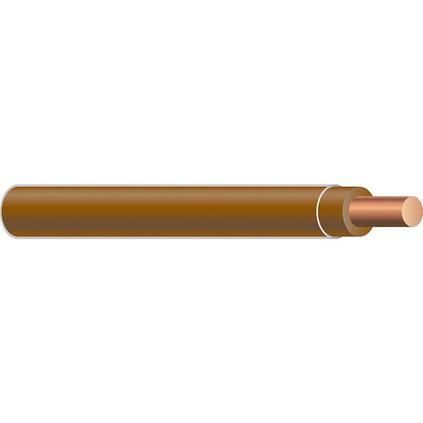 2,500 ft. 10 Brown Solid CU THHN Wire