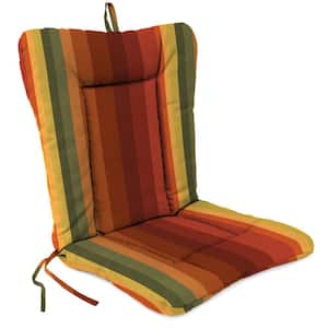 38 in. L x 21 in. W x 3.5 in. T Outdoor Wrought Iron Chair Cushion in Islip Cayenne
