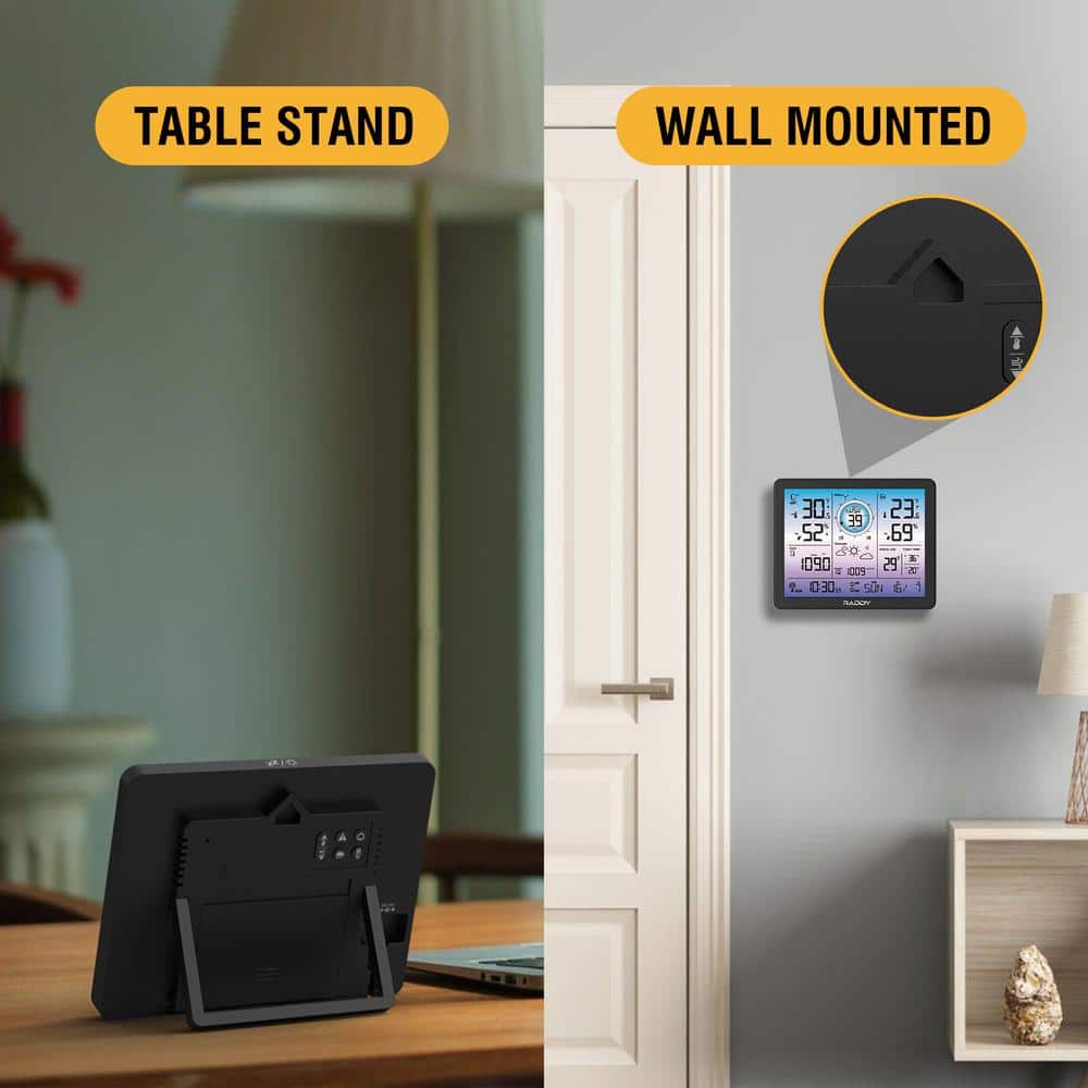 Raddy VP7 Wireless Weather Station with 7.4'' Digital Color Display