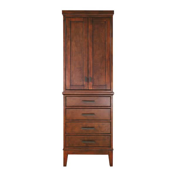 Madison 24 in. W x 16 in. D x 71 in. H Tobacco Linen Cabinet