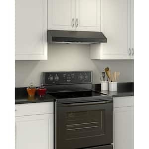 Glacier BCSD 24 in. 300 Max Blower CFM Convertible Under-Cabinet Range Hood with Light and Easy Install System in Black