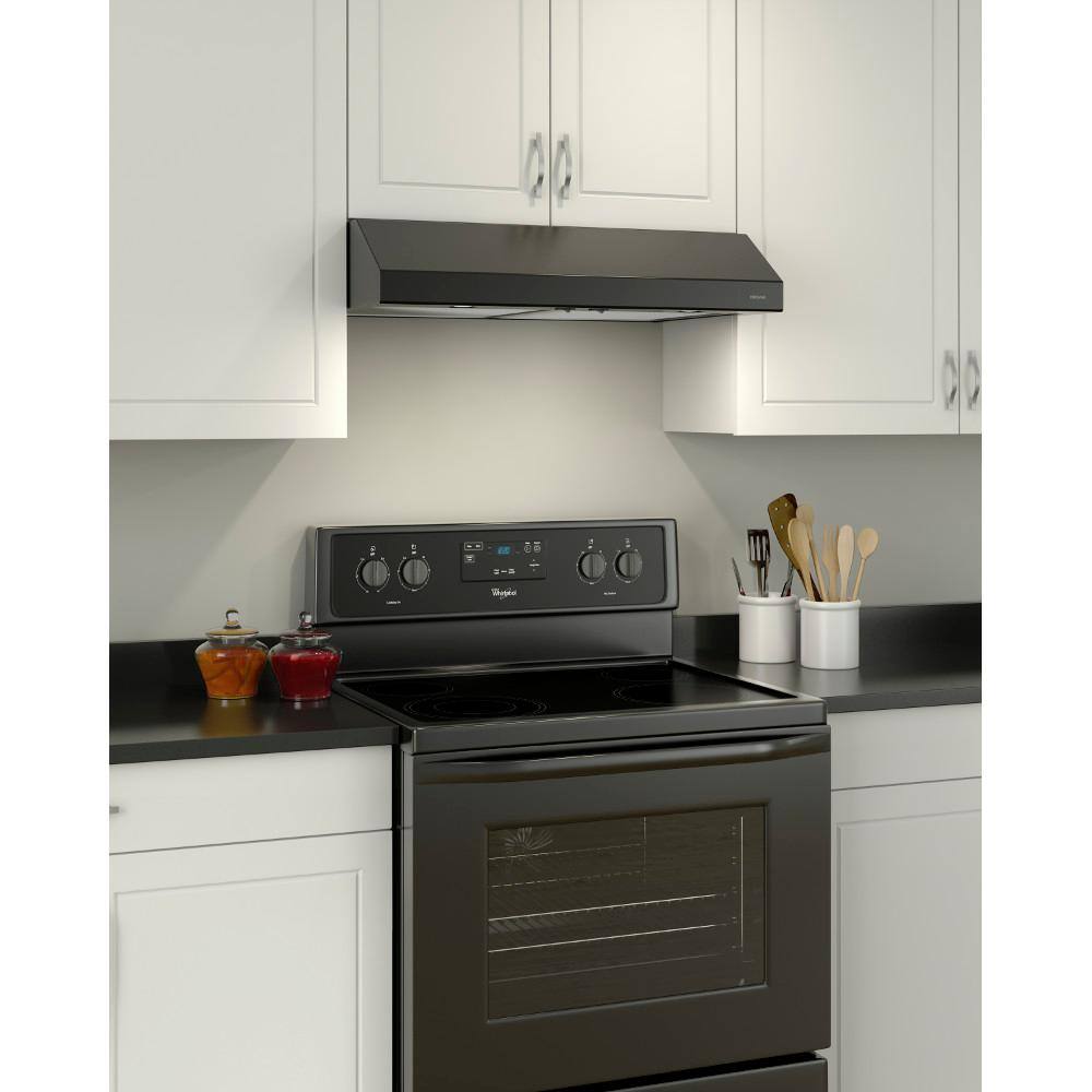Broan-NuTone 30-Inch Black Stainless Steel Convertible Range Hood
