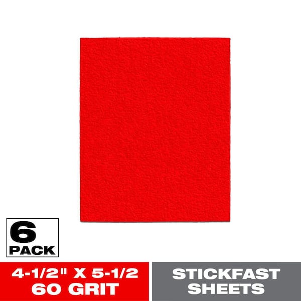 4-1/2 in. x 5-1/2 in. 60-Grit Palm Sander 1/4 Sanding Sheets