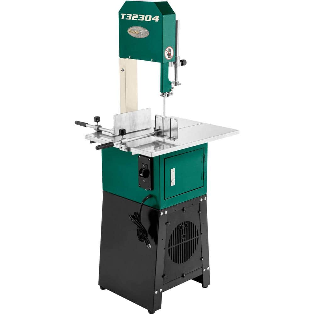 Grizzly Industrial In Hp Meat Cutting Bandsaw Green And Black T The Home Depot