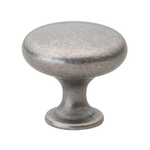 1-1/8 in. Weathered Nickel Classic Round Cabinet Knob (10-Pack)