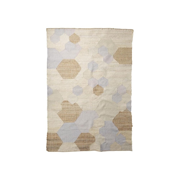 8 ft. x 10 ft. Blue, Gray, Ivory Abstract Washable Area Rug