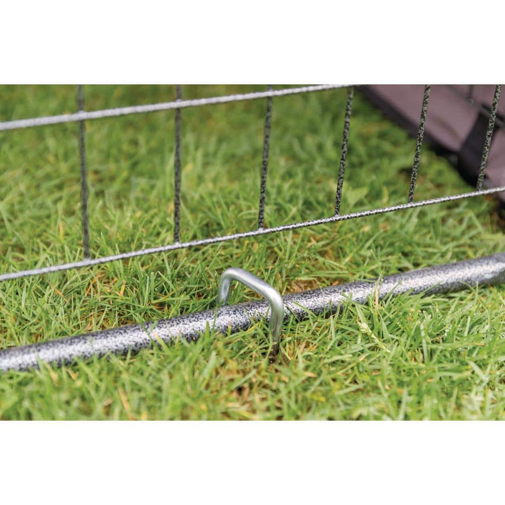 TRIXIE 3-Piece Heavy Duty Steel Ground Stakes, Silver