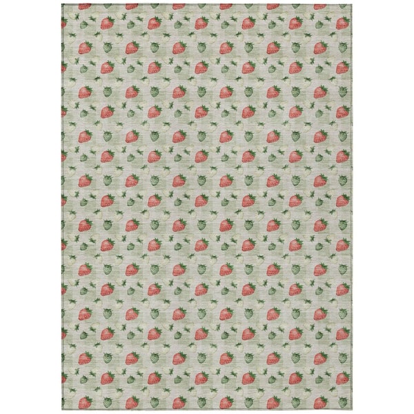 Chantille Machine Washable Indoor/Outdoor Abstract ACN2865 Celery 10 ft. x 14 ft. Area Rug