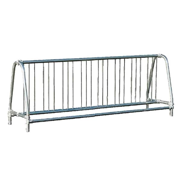 Ultra Play 8 ft. Galvanized Commercial Park Double Sided Bike Rack Portable