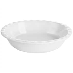 Stoneware 9 in. Pie Pan in White