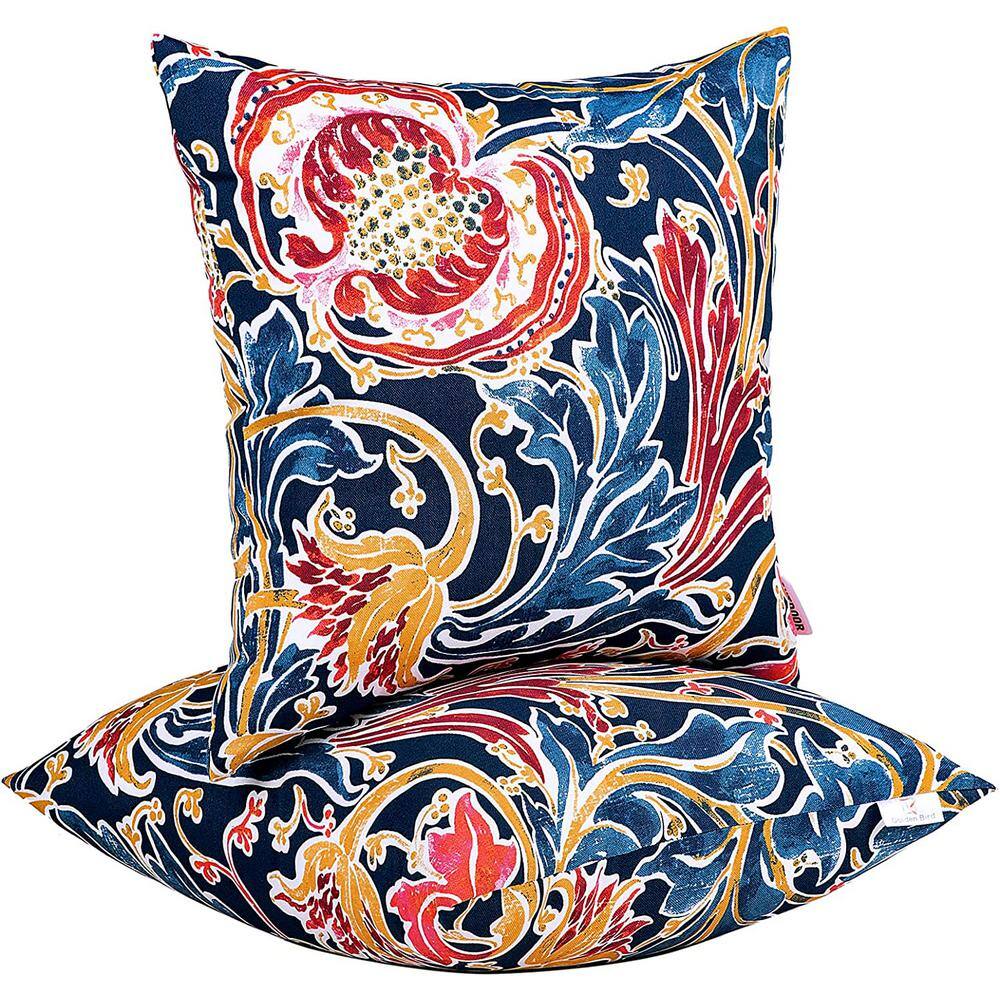 18 in. x 18 in. Outdoor Water Resistance Decorative Bolster Pillows with In