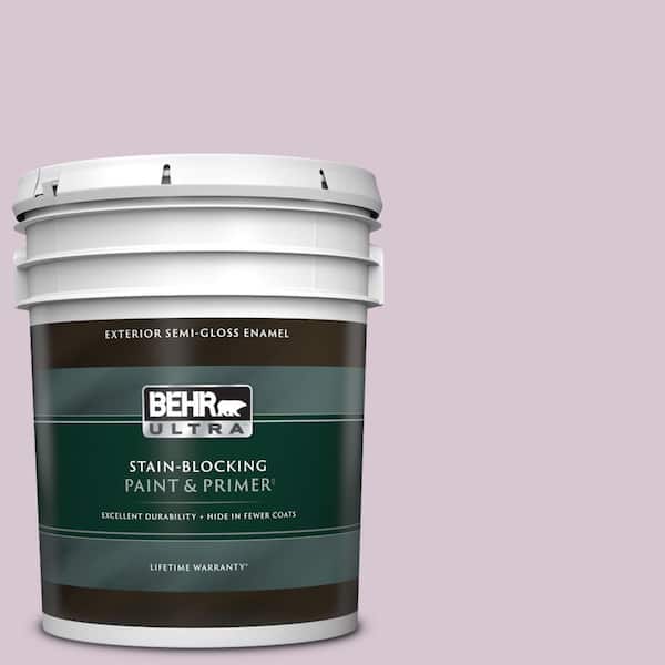 BEHR ULTRA 5 gal. #680E-3 Rosy Lavender Semi-Gloss Enamel Exterior Paint & Primer