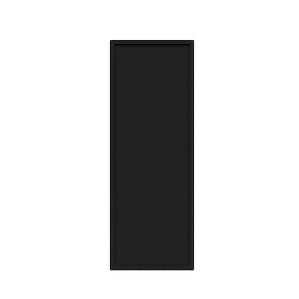 Slim Shaker Assembled 12 in. W x 42 in. H x 12 in. D Wall Kitchen Cabinet in Black